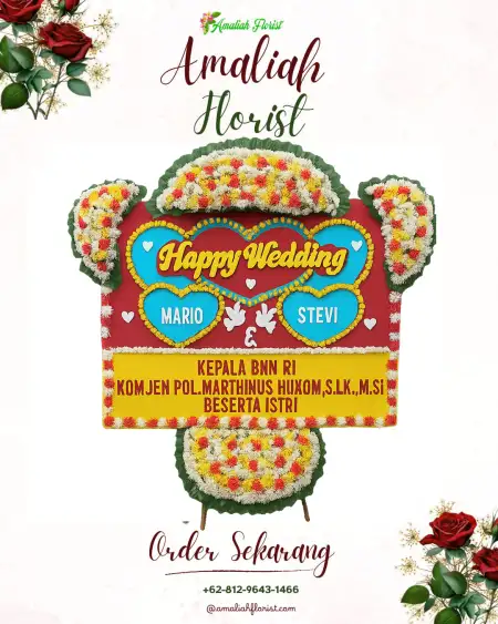 Papan Bunga Pernikahan Kemenangan Tani
